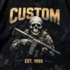 Custom Washed Cropped Mock-Neck Graphic Tee - A10B6115B5630EC5 - Style A10B61 - product detail view 4 Custom Washed Cropped Mock-Neck Graphic Tee - A10B6115B5630EC5 - Style A10B61 - product detail view 4