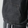 Custom Washed Denim Applique Hoodie - Style 4C255D - product detail view 2