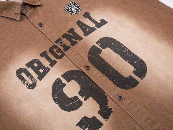 Custom Washed Denim Graphic Overshirt AC2028A9FEF5BD01 - Style AC2028 - product detail view 7