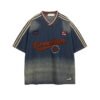 Custom Washed Denim V-Neck Jersey Top VW-302E - Style 302EDD Custom Washed Denim V-Neck Jersey Top VW-302E - Style 302EDD