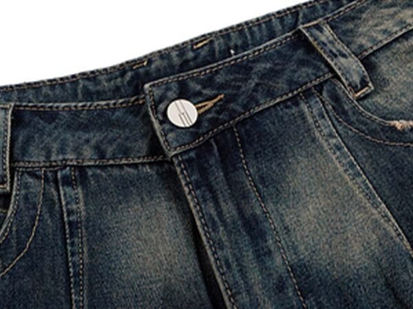 Custom Vintage Washed Relaxed Denim Shorts - Style 097B0D - product detail view 13