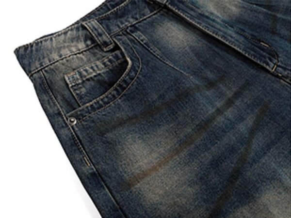 Custom Vintage Washed Relaxed Denim Shorts - Style 097B0D - product detail view 14