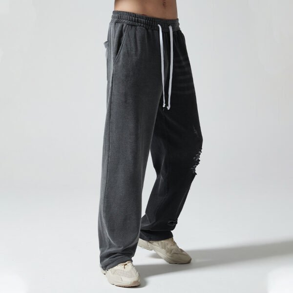 Custom Washed Loose-Fit Denim Sweatpants VW-DJ01 - Style 0A9E5A - product detail view 4 Custom Washed Loose-Fit Denim Sweatpants VW-DJ01 - Style 0A9E5A - product detail view 4