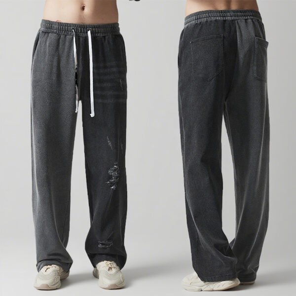 Custom Washed Loose-Fit Denim Sweatpants VW-DJ01 - Style 0A9E5A - product detail view 6 Custom Washed Loose-Fit Denim Sweatpants VW-DJ01 - Style 0A9E5A - product detail view 6