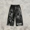 Custom Washed Distressed Graphic Denim Shorts - Style A9DC17 - product detail view 10 Custom Washed Distressed Graphic Denim Shorts - Style A9DC17 - product detail view 10