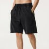 Custom Washed Distressed Knee-Length Shorts - Style B0A50E - product detail view 2
