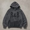 Custom Washed Oversized Embroidered Pullover Hoodie - Style A5493E