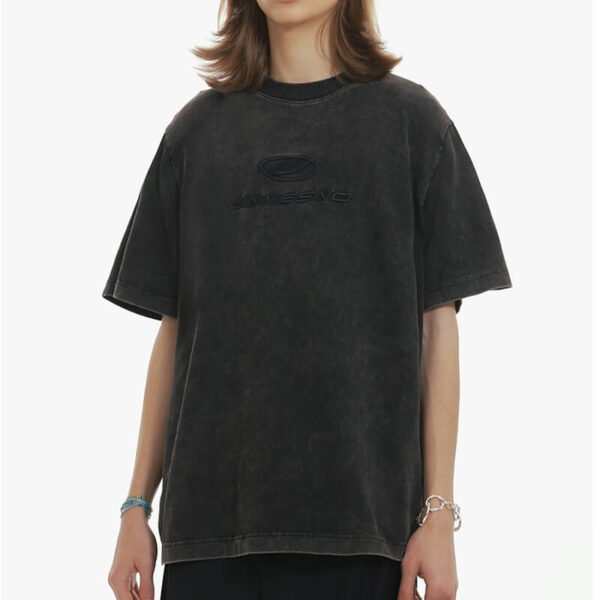Custom Washed Embroidered Oversized T-Shirt | VW-98B46 - Style 98B46F
