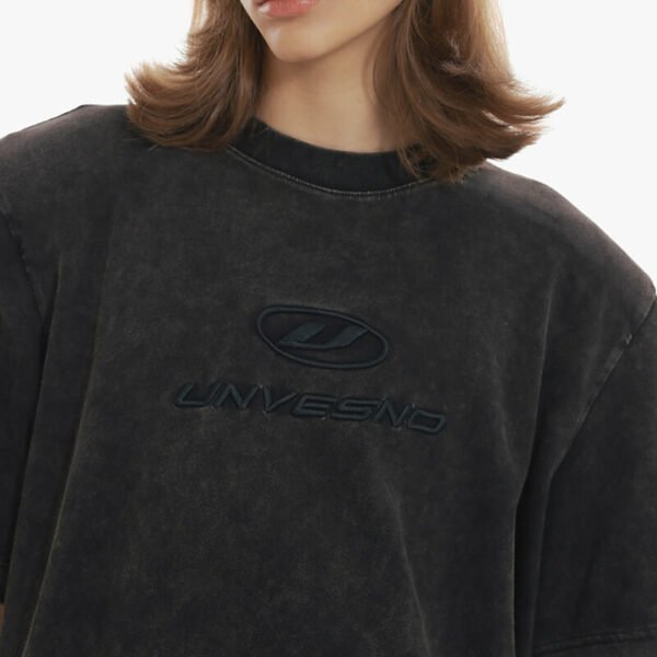Custom Washed Embroidered Oversized T-Shirt | VW-98B46 - Style 98B46F - product detail view 3