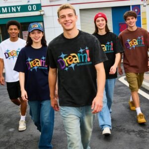 Custom Washed Embroidered Oversized T-Shirt - 8506038 - Style DBF33B