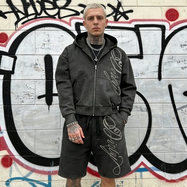 Custom Washed Embroidered Zip Hoodie Set - Style 1488A2 - product detail view 8 Custom Washed Embroidered Zip Hoodie Set - Style 1488A2 - product detail view 8