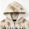 Custom Washed Flame Graphic Zip Hoodie | 25C09A8D - Style 25C09A - product detail view 2