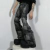 Custom Washed Zip Detail Flare Jeans - Style 085780 - product detail view 4