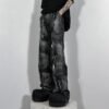 Custom Washed Zip Detail Flare Jeans - Style 085780 - product detail view 7
