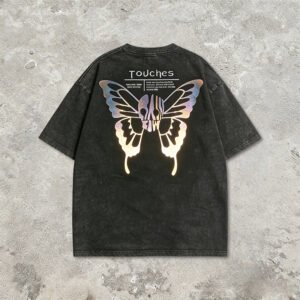 Custom Washed Foil Graphic Streetwear T-Shirt | - Style 2898AB