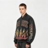 Custom Washed Graphic Bomber Jacket 710-15 - Style D1F2F5