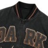 Custom Washed Graphic Bomber Jacket 710-15 - Style D1F2F5 - product detail view 2