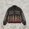Custom Washed Graphic Bomber Jacket 710-15 - Style D1F2F5 - product detail view 4