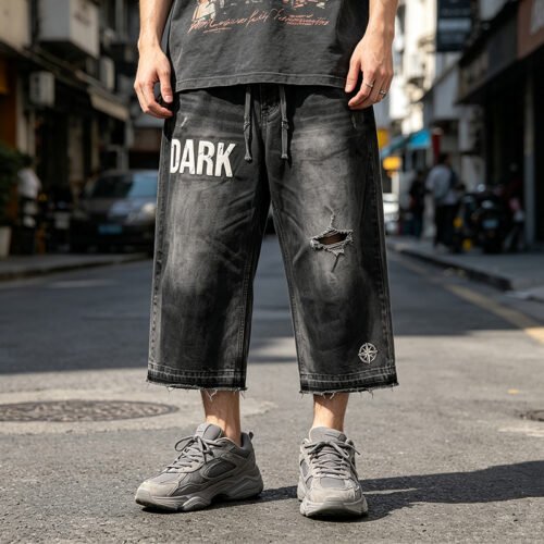 Custom Washed Wide-Leg Graphic Cargo Pants 714-12 - Style 307827 Custom Washed Wide-Leg Graphic Cargo Pants 714-12 - Style 307827