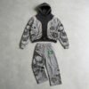 Custom Washed Graphic Hoodie and Sweatpant Set 71A525 - Style 71A525 - product detail view 6