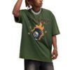 Custom Washed Flame Graphic Oversized T-Shirt | VW-CB84 - Style CB84F9 Custom Washed Flame Graphic Oversized T-Shirt | VW-CB84 - Style CB84F9