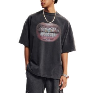 Custom Washed Graphic Oversized T-Shirt 8125023 - Style 96A901