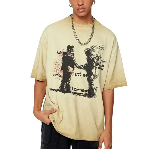 Custom Washed Flame Graphic Oversized T-Shirt | VW-CB84 - Style CB84F9 - product detail view 2 Custom Washed Flame Graphic Oversized T-Shirt | VW-CB84 - Style CB84F9 - product detail view 2