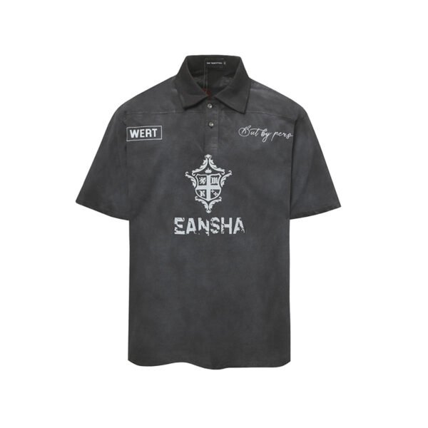 Custom Washed Graphic Polo Shirt VW-47FE - Style 47FE2C - product detail view 3