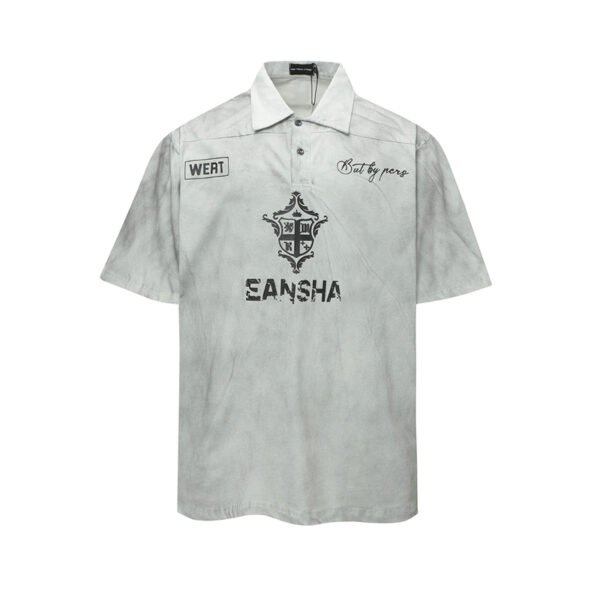 Custom Washed Graphic Polo Shirt VW-47FE - Style 47FE2C - product detail view 4