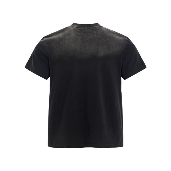 Faded black graphic t-shirt for streetwear