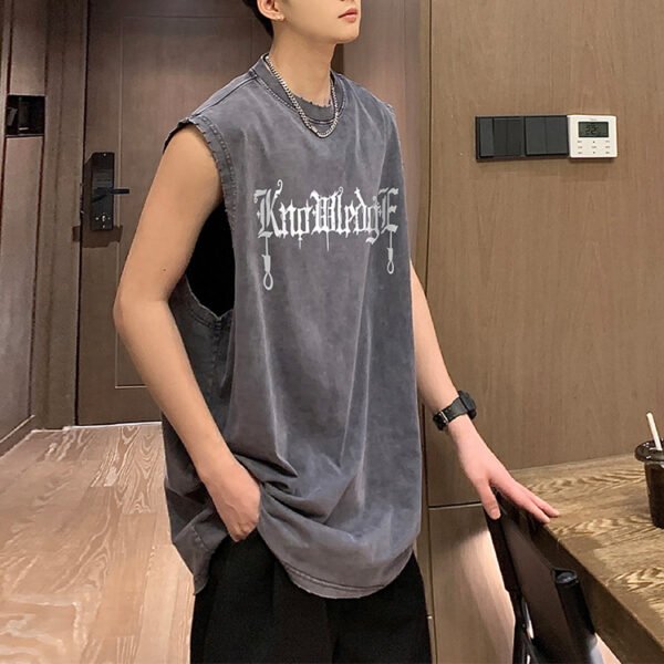 Custom Washed Graphic Sleeveless Tank Top - Style 0D3AA3 - product detail view 5 Custom Washed Graphic Sleeveless Tank Top - Style 0D3AA3 - product detail view 5