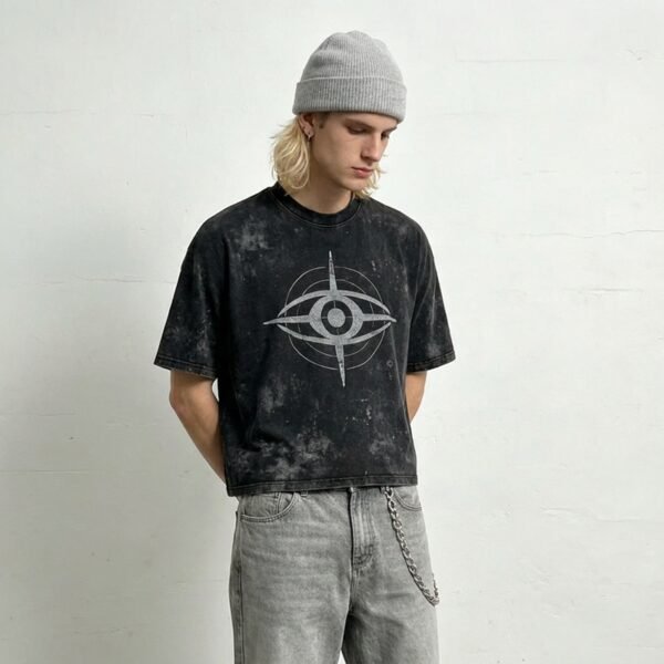 Custom Washed Graphic Streetwear T-Shirt 8606298 - Style 6A13E8 - product detail view 2