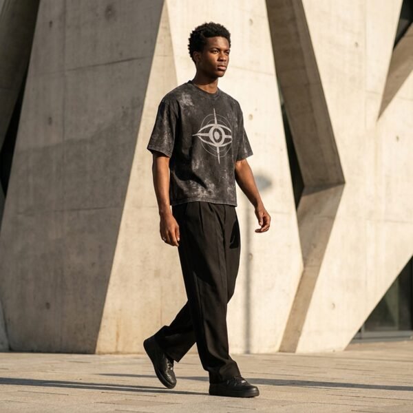 Custom Washed Graphic Streetwear T-Shirt 8606298 - Style 6A13E8 - product detail view 4