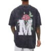 Custom Washed Oversized Floral Letter Graphic T-Shirt - Style 72423E - product detail view 4 Custom Washed Oversized Floral Letter Graphic T-Shirt - Style 72423E - product detail view 4