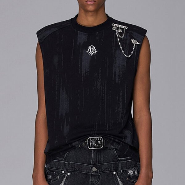 Custom Washed Graphic Shoulder-Pad Tank Top - Style 94EE91 Custom Washed Graphic Shoulder-Pad Tank Top - Style 94EE91