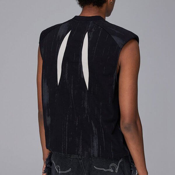 Custom Washed Graphic Shoulder-Pad Tank Top - Style 94EE91 - product detail view 5 Custom Washed Graphic Shoulder-Pad Tank Top - Style 94EE91 - product detail view 5