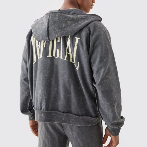 Custom Washed Hooded Pullover Jacket FC766CD2 - Style FC766C