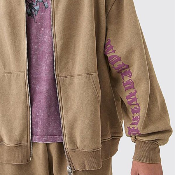Custom Washed Hooded Pullover Jacket FC766CD2 - Style FC766C - product detail view 5