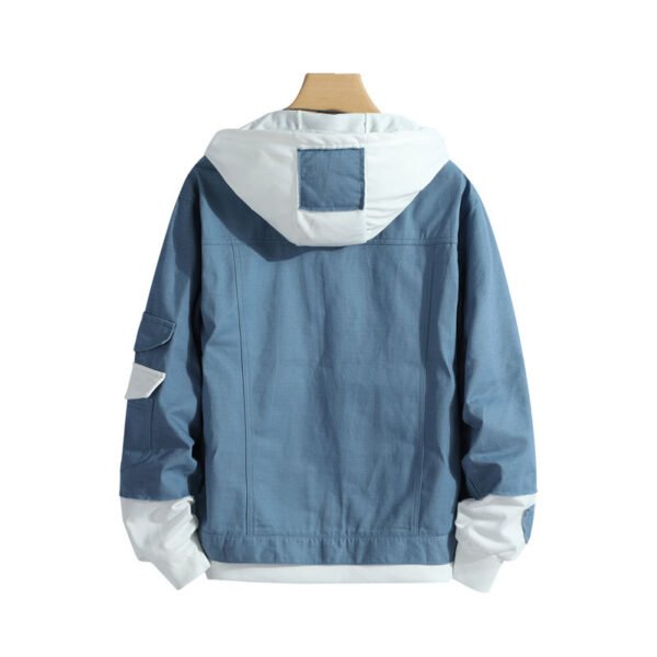 Custom Layered Hooded Washed Street Jacket | - Style 064440 - product detail view 4 Custom Layered Hooded Washed Street Jacket | - Style 064440 - product detail view 4
