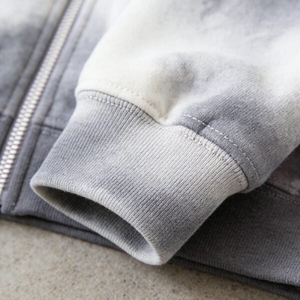 Custom Washed Zip Hoodie and Shorts Set | - Style C9B535 - product detail view 3 Custom Washed Zip Hoodie and Shorts Set | - Style C9B535 - product detail view 3