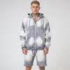 Custom Washed Zip Hoodie and Shorts Set | - Style C9B535 - product detail view 5 Custom Washed Zip Hoodie and Shorts Set | - Style C9B535 - product detail view 5