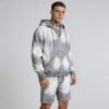 Custom Washed Zip Hoodie and Shorts Set | - Style C9B535 - product detail view 6 Custom Washed Zip Hoodie and Shorts Set | - Style C9B535 - product detail view 6