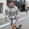 Custom Washed Zip Hoodie and Shorts Set | - Style C9B535 - product detail view 7 Custom Washed Zip Hoodie and Shorts Set | - Style C9B535 - product detail view 7
