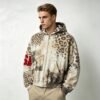 Custom Leopard Washed Boxy Zip Hoodie - Style 7DC83D - product detail view 4 Custom Leopard Washed Boxy Zip Hoodie - Style 7DC83D - product detail view 4