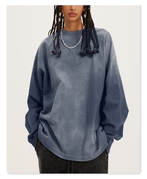 Custom Washed Gradient Long Sleeve T-Shirt - Style 2D5BC4 - product detail view 2 Custom Washed Gradient Long Sleeve T-Shirt - Style 2D5BC4 - product detail view 2