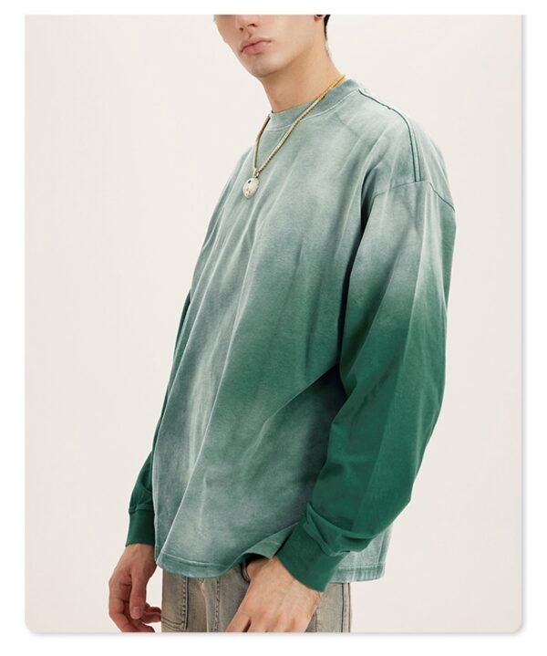 Custom Washed Gradient Long Sleeve T-Shirt - Style 2D5BC4 - product detail view 5 Custom Washed Gradient Long Sleeve T-Shirt - Style 2D5BC4 - product detail view 5