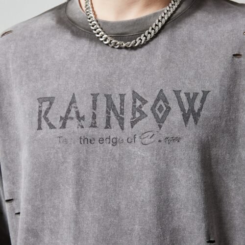 Custom Sun-Faded Distressed Long-Sleeve T-Shirt - Style 6D23FD