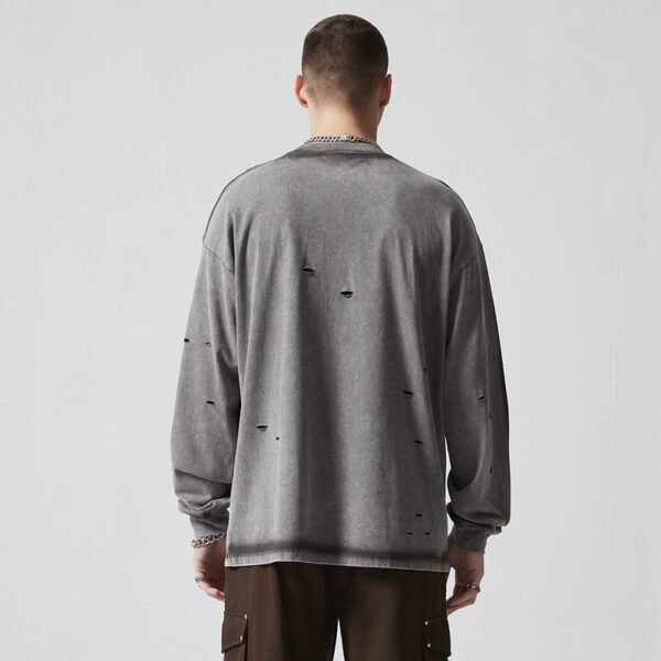 Custom Sun-Faded Distressed Long-Sleeve T-Shirt - Style 6D23FD - product detail view 5 Custom Sun-Faded Distressed Long-Sleeve T-Shirt - Style 6D23FD - product detail view 5