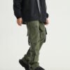 Custom Washed Loose-Fit Multi-Pocket Cargo Pants - Style 0180AB - product detail view 3 Custom Washed Loose-Fit Multi-Pocket Cargo Pants - Style 0180AB - product detail view 3