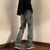 Custom Washed Loose Straight Denim Jeans - Style 3A69E3 - product detail view 4 Custom Washed Loose Straight Denim Jeans - Style 3A69E3 - product detail view 4